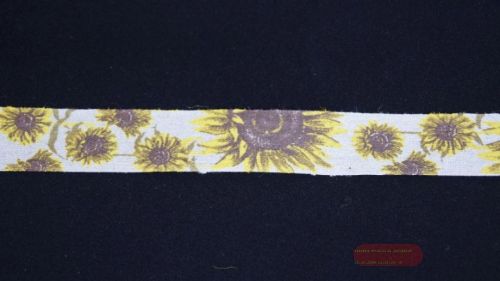 Bild von Band 25m/ 25mm, Sonnenblume auf Leinen, gelb