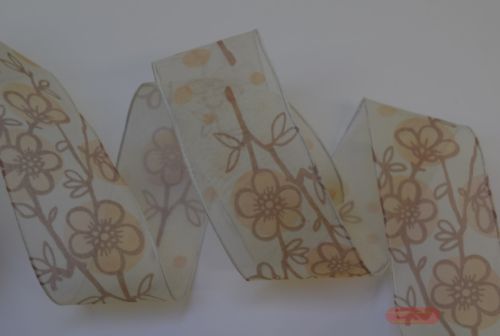 Bild von Band 20m/ 40mm, Blume, braun