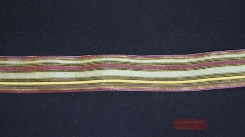 Bild von Band 20m/ 25mm, Streifen-Tüll, grün