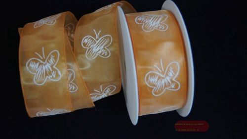 Bild von Band  20m/ 40mm, Schmetterling, orange