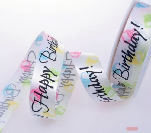 Bild von Band 20m/ 25mm, Happy, bunt