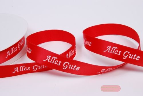 Bild von Band 25m/ 15mm, Alles Gute, rot