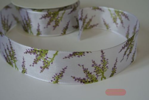 Bild von Band 20m/ 40mm, Lavendel, weiss/lila