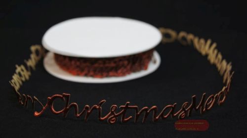 Bild von Band 10y/ 20mm, Merry Christmass klebend, rot