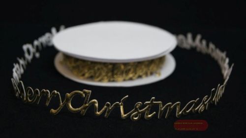 Bild von Band 10y/ 20mm, Merry Christmass klebend, gold