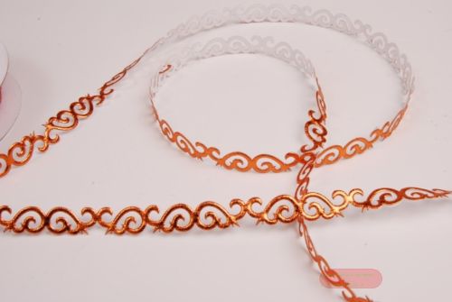 Bild von Band 10y/ 10mm, Ornament kl. klebend, kupfer