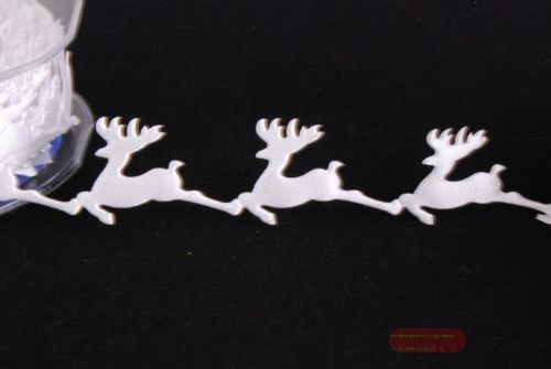 Bild von Band 10m/ 20mm, Hirsche - klebend, weiss