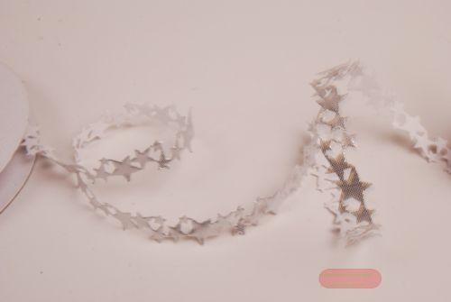 Bild von Band 10y/ 15mm, Sterne klebend, silber