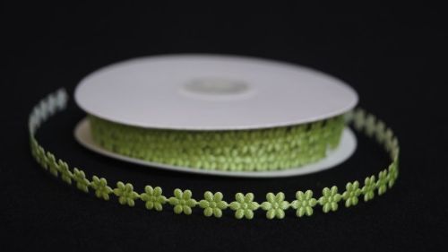 Bild von Band 25m/ 10mm, Blüte klebend, grün