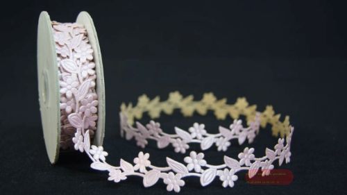 Bild von Band 10y/ 20mm, Blume klebend, rosa