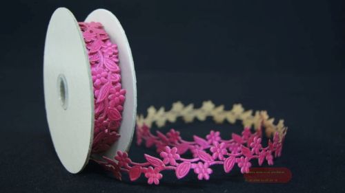 Bild von Band 10y/ 20mm, Blume klebend, fuchsia