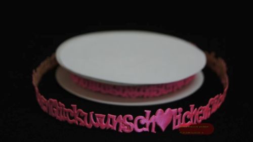 Bild von Band 10y/ 16mm, Glückwunsch klebend, pink