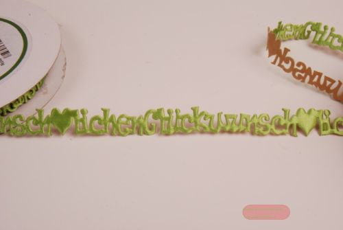 Bild von Band 10y/ 16mm, Glückwunsch klebend, olive