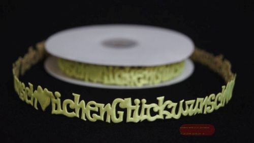 Bild von Band 10y/ 16mm, Glückwunsch klebend, gelb/grün (29)