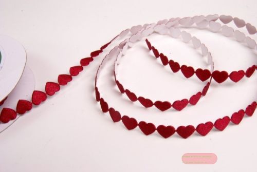 Bild von Band 10y/ 10mm, mini Herz klebend, stierenblut