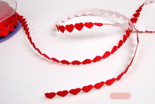 Bild von Band 10y/ 10mm, mini Herz klebend, rot