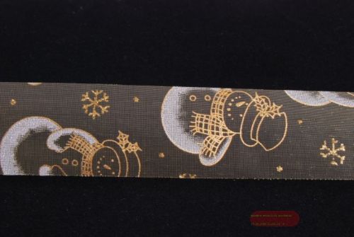 Bild von Band 10y/ 40mm, Schneemann, gold
