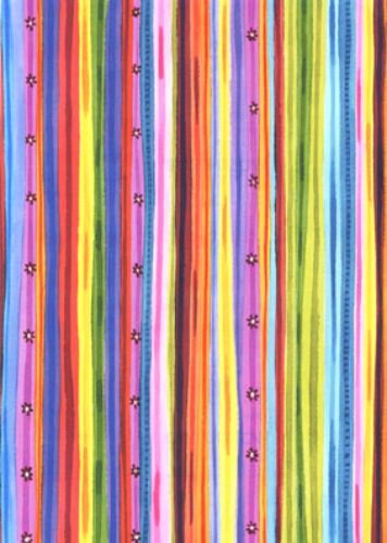 Bild von Bogen 70x 100cm, Aschanti Streifen, bunt