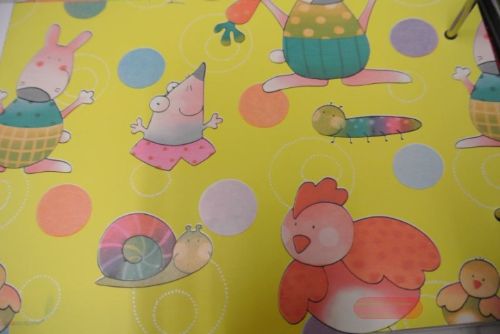 Bild von Bogen 70x 100cm, Tiere, gelb