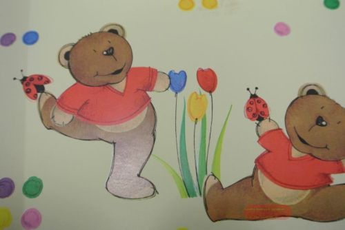 Bild von Bogen 70x 100cm, Bär, hellgelb