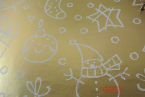 Bild von Bogen 70x 100cm, Strichmotiv, gold