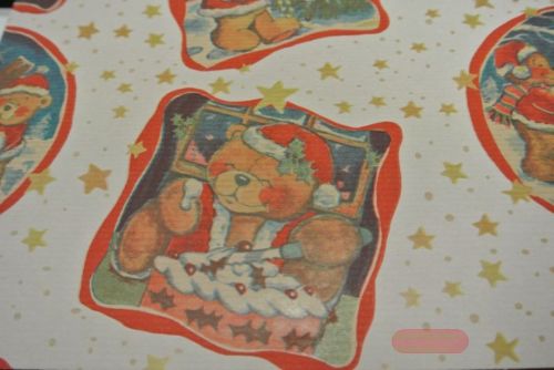 Bild von Bogen 70x 100cm, Bär/ Schneemann, Eco