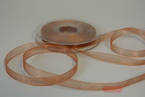 Bild von Band 50m/ 09mm, Organza, h'braun
