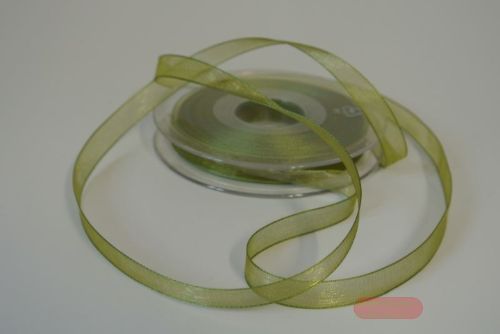 Bild von Band 50m/ 09mm, Organza, olive