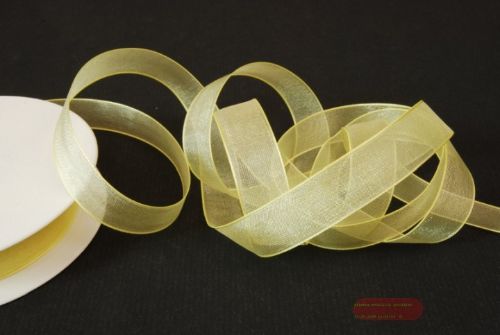 Bild von Band 50m/ 15mm, Organza, h'gelb