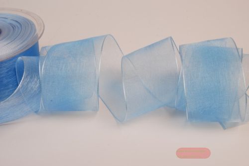 Bild von Band 50m/ 40mm, Organza, blau