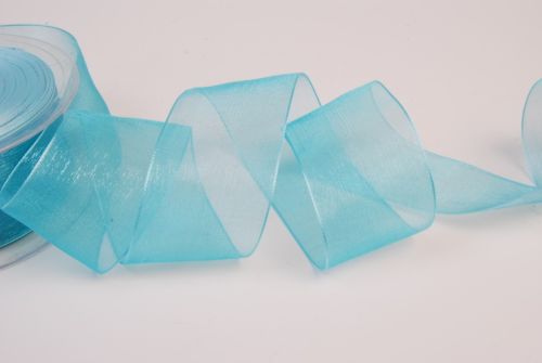 Bild von Band 50m/ 40mm, Organza, türkis