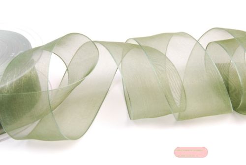 Bild von Band 50m/ 40mm, Organza, d'grün
