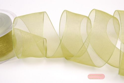 Bild von Band 50m/ 40mm, Organza, olive
