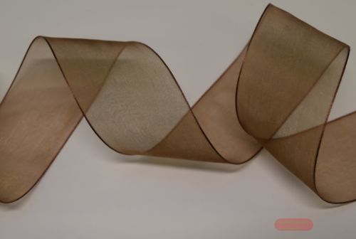 Bild von Band 50m/ 40mm, Organza, d'braun 57