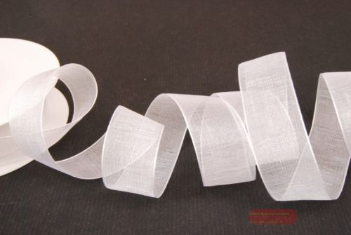 Bild von Band 50m/ 25mm, Organza, weiss