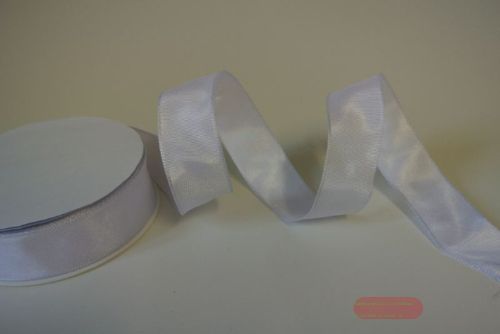 Bild von Band 25m/ 25mm, uni, weiss