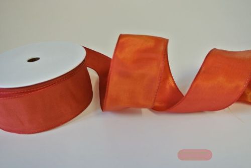 Bild von Band 25m/ 40mm, uni, rot-orange
