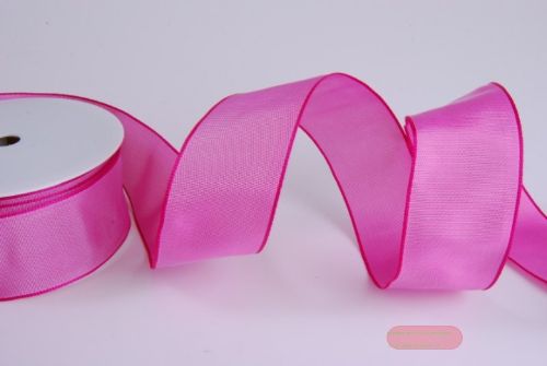 Bild von Band 25m/ 40mm, uni, rot-rosa