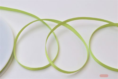Bild von Band 50m/ 03mm, Double face Satin, lindengrün