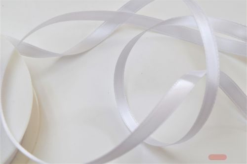 Bild von Band 25m/ 07mm, Double face Satin, weiss