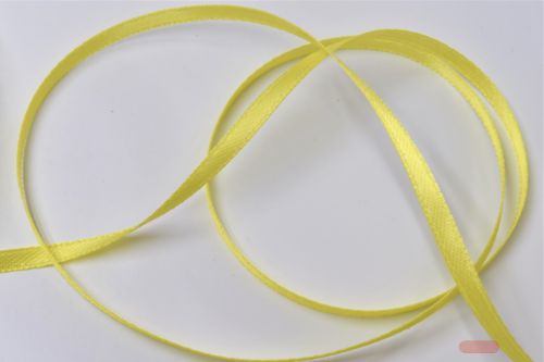 Bild von Band 25m/ 07mm, Double face Satin, z'gelb