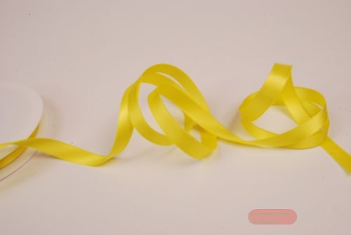 Bild von Band 25m/ 10mm, Double face Satin, gelb