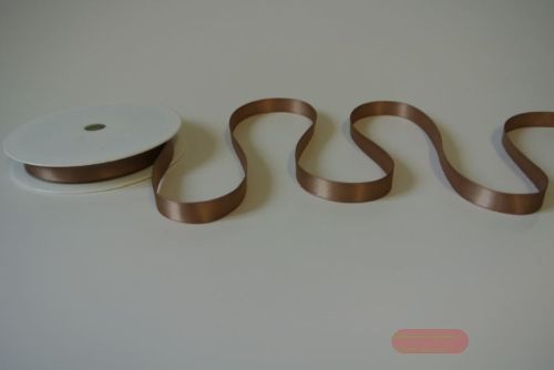 Bild von Band 25m/ 10mm, Double face Satin, leber