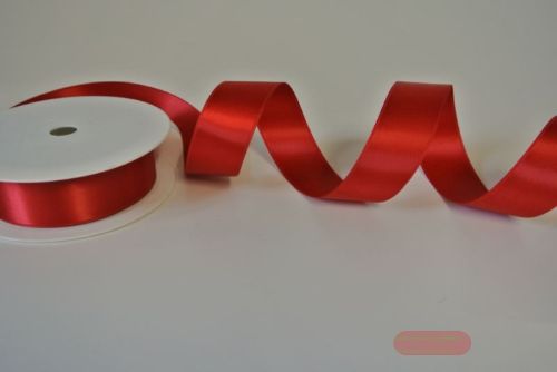 Bild von Band 25m/ 25mm, Double face Satin, d'rot