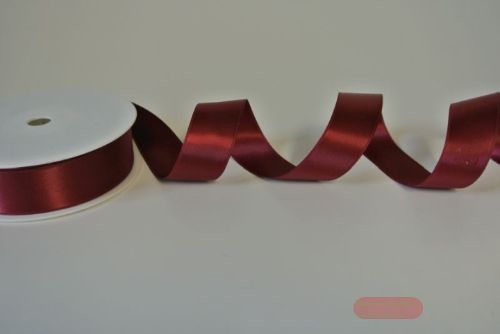 Bild von Band 25m/ 25mm, Double face Satin, bordeaux