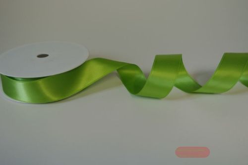 Bild von Band 25m/ 25mm, Double face Satin, lindengrün