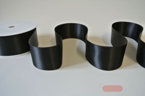 Bild von Band 25m/ 40mm, Double face Satin, schwarz