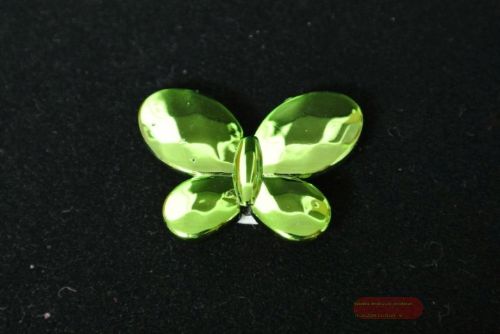 Bild von Schmetterling, 30mm- Langloch klebend, grün