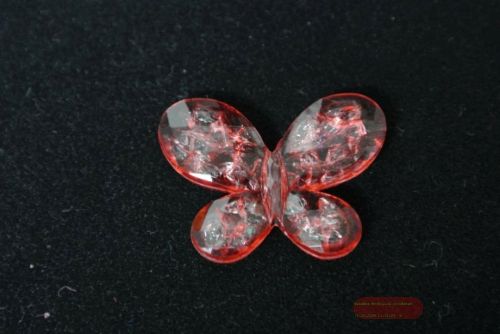 Bild von Schmetterling, Acryl 30mm mit Langloch, rot