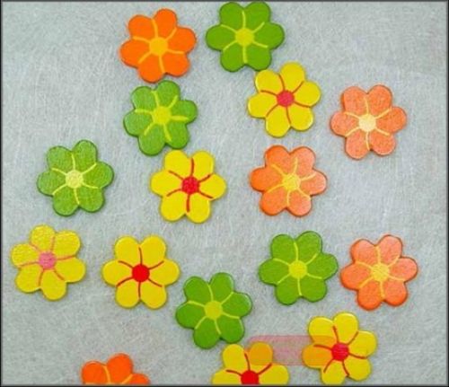 Bild von Blume, Aufleger 25mm, gelb/grün/orange